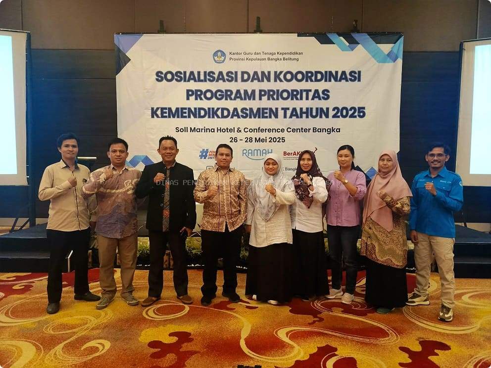 Dinas Pendidikan Bangka Barat Ikuti Sosialisasi Program Prioritas Kemendikdasmen 2025